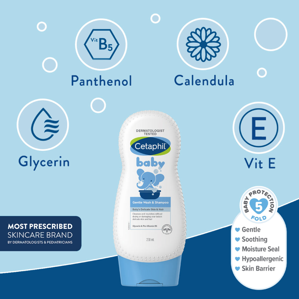 Cetaphil Baby Wash & Shampoo - Head to Toe (400mL)