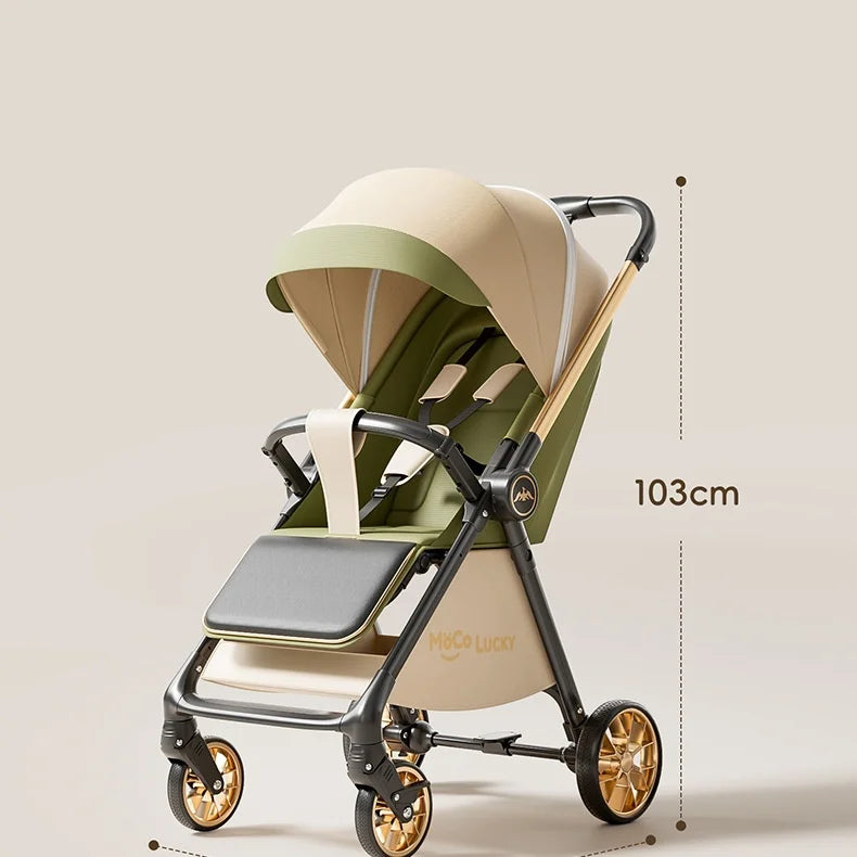 2026 New Stroller with Baby Basket High Landscape Two-way Push Travel Stroller can sit and lie down Four-wheels Baby Buggy