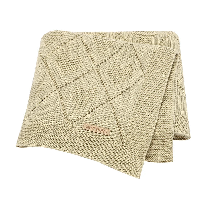 Baby Blankets Knitted Breathable Newborn Boy Girl Cotton Stroller Bedding Sleeping Covers 90*70cm Toddler Throw Receiving Quilts