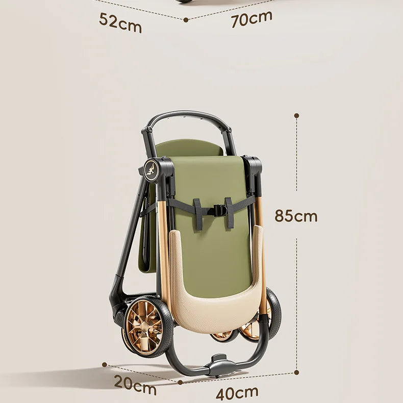 2026 New Stroller with Baby Basket High Landscape Two-way Push Travel Stroller can sit and lie down Four-wheels Baby Buggy