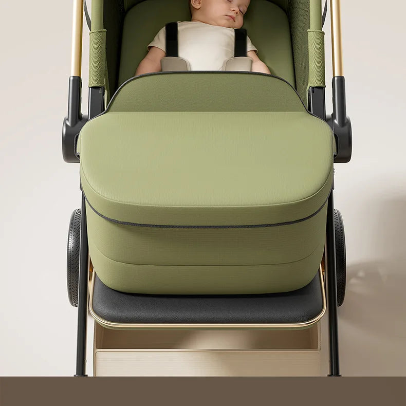 2026 New Stroller with Baby Basket High Landscape Two-way Push Travel Stroller can sit and lie down Four-wheels Baby Buggy