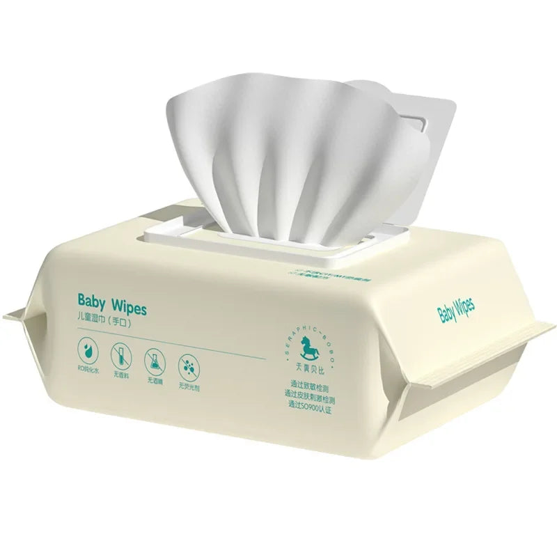 Thickened Baby Hand and Mouth Wet Wipes - Portable Cleaning Wipes Specialized for Infants Gentle Safe Disposable Baby's Wipes