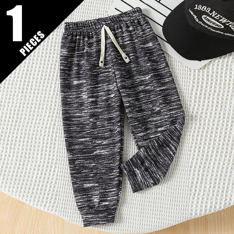 3/1 Piece Set Of Autumn Children's Casual Sports Classic Color Guard Pants For Boys And Girls All Season Versatile Harun Pants