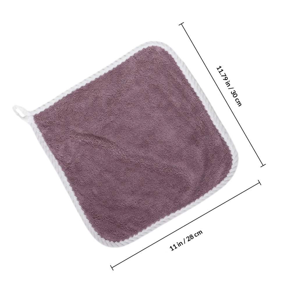 8pcs Flannel Face Soft Washcloths With Hanging Loop Newborn Baby Bath Towels Kids Hand Towels Travel Wash Cloth