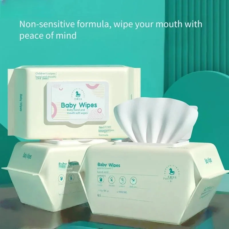 Thickened Baby Hand and Mouth Wet Wipes - Portable Cleaning Wipes Specialized for Infants Gentle Safe Disposable Baby's Wipes