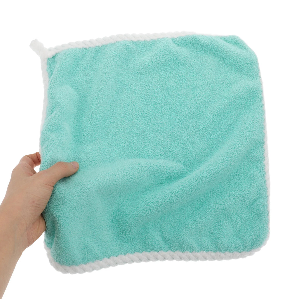 8pcs Flannel Face Soft Washcloths With Hanging Loop Newborn Baby Bath Towels Kids Hand Towels Travel Wash Cloth