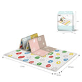 Baby Folding Mat, Large Tummy Time Folding Baby Crawling Mat Outdoor or Indoor Use, Portable Cute Double Sides Crawling Mats