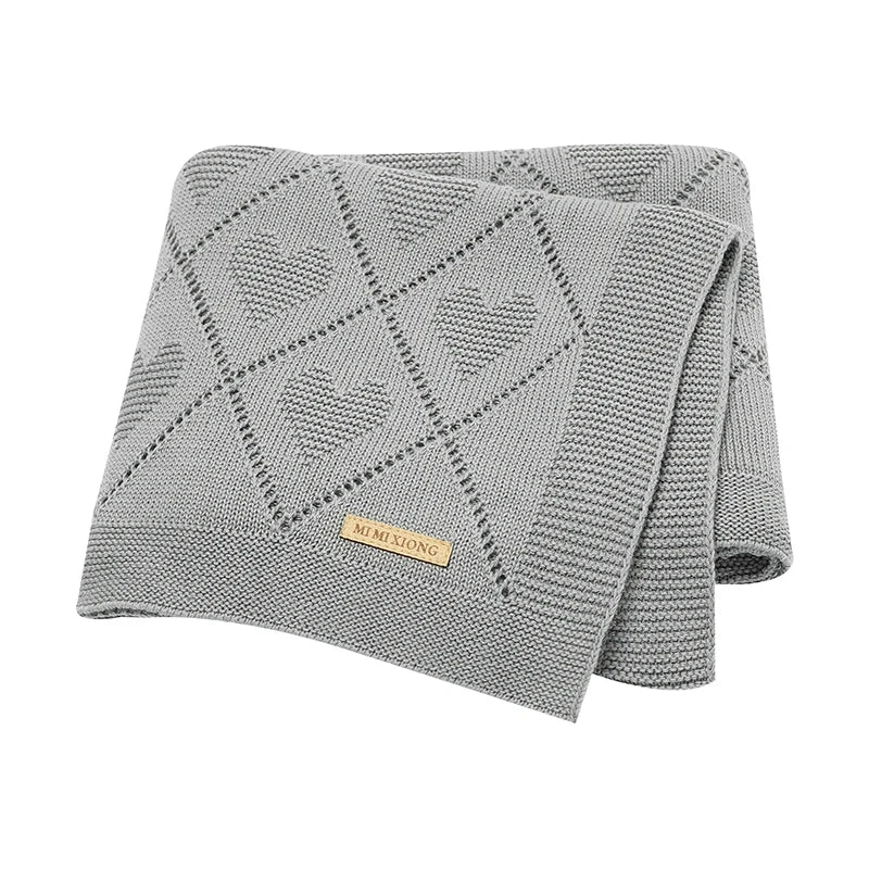 Baby Blankets Knitted Breathable Newborn Boy Girl Cotton Stroller Bedding Sleeping Covers 90*70cm Toddler Throw Receiving Quilts