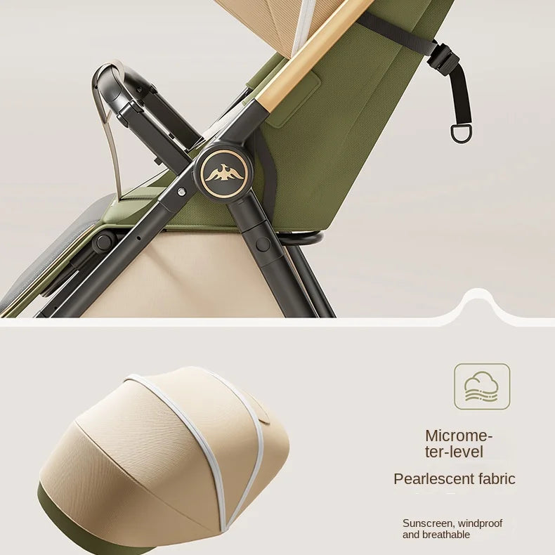 2026 New Stroller with Baby Basket High Landscape Two-way Push Travel Stroller can sit and lie down Four-wheels Baby Buggy
