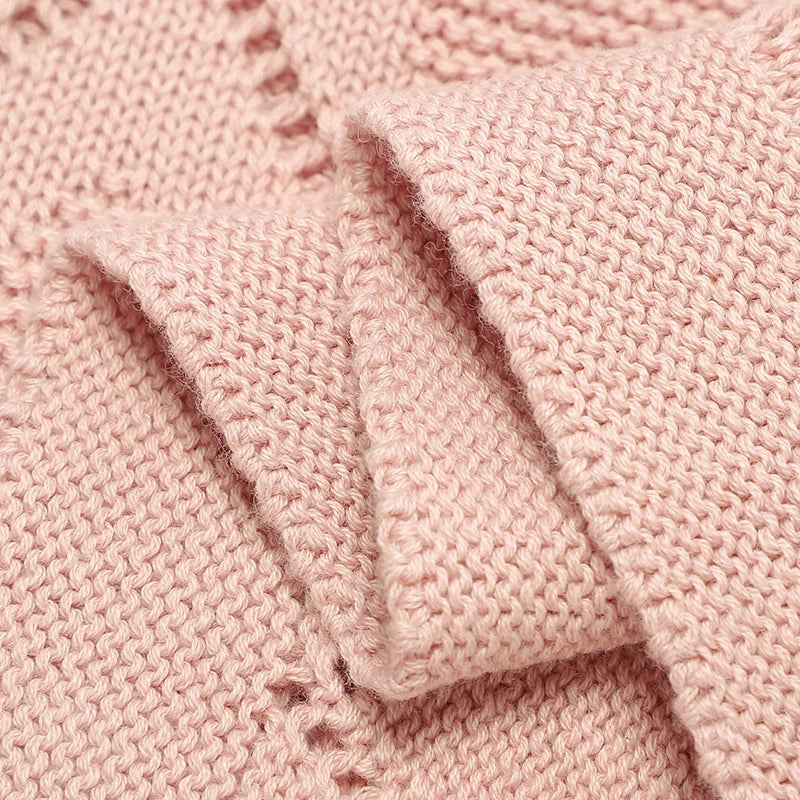 Baby Blankets Knitted Breathable Newborn Boy Girl Cotton Stroller Bedding Sleeping Covers 90*70cm Toddler Throw Receiving Quilts