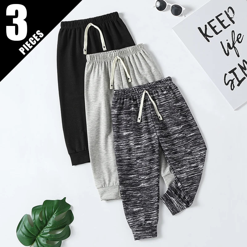 3/1 Piece Set Of Autumn Children's Casual Sports Classic Color Guard Pants For Boys And Girls All Season Versatile Harun Pants