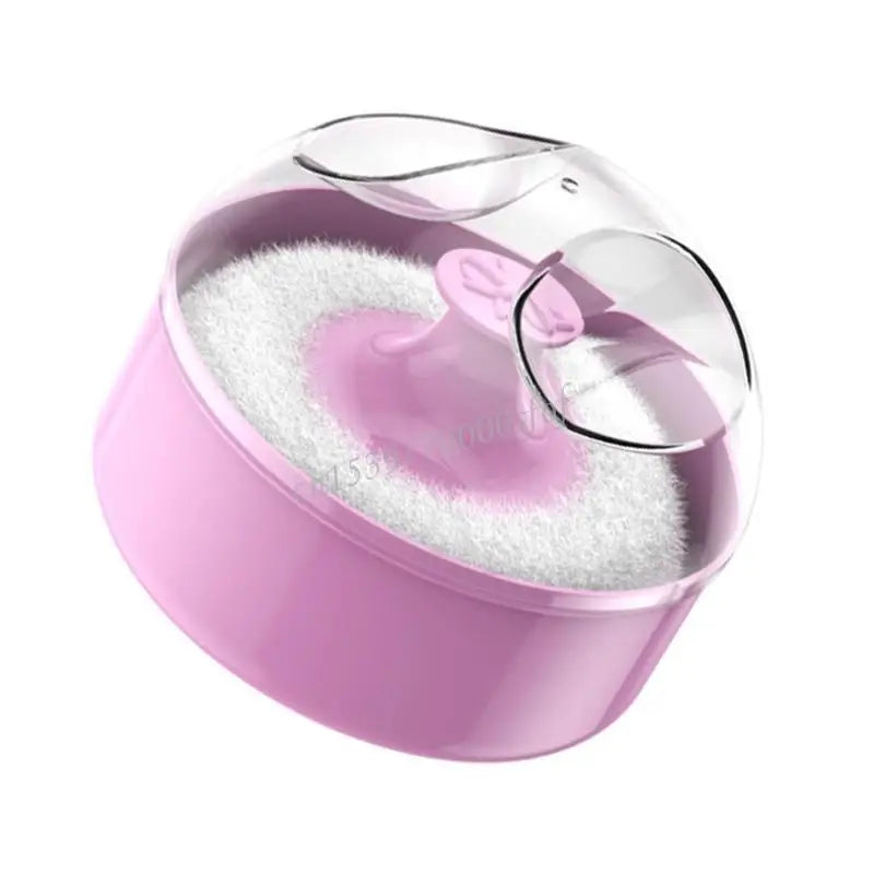 Infant Body Powder Puff Baby Body Cosmetic Powder Puff Large Powder Puff and Empty Container Case for Kid Toddler J60B