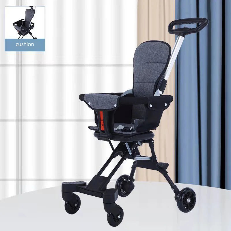 Light Foldable Baby Stroller Kid Travel Carriage Cart Newborn Two-Way Seats Landscape Stroller Portable Children Four-Wheel Cart