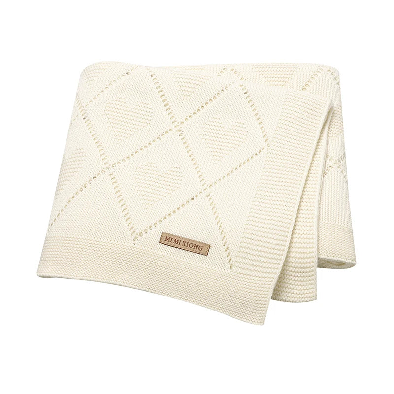 Baby Blankets Knitted Breathable Newborn Boy Girl Cotton Stroller Bedding Sleeping Covers 90*70cm Toddler Throw Receiving Quilts
