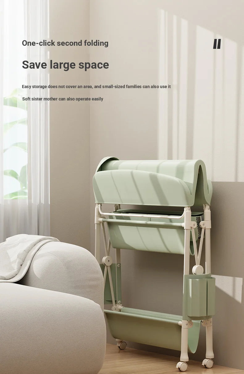 Height Adjustable Multifunctional Foldable Baby Changing Table Portable Infant Diaper Station with Large Storage Waterproof