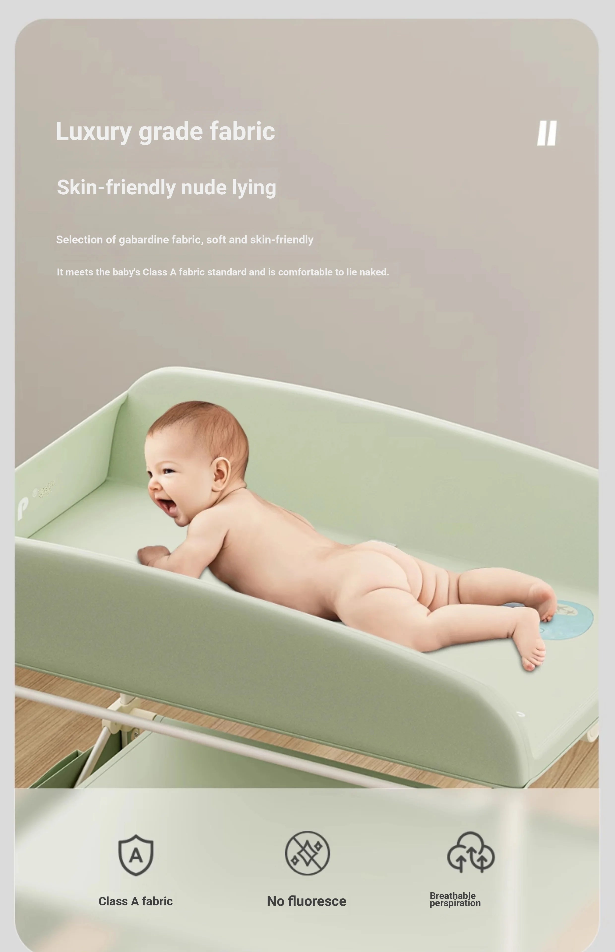 Height Adjustable Multifunctional Foldable Baby Changing Table Portable Infant Diaper Station with Large Storage Waterproof