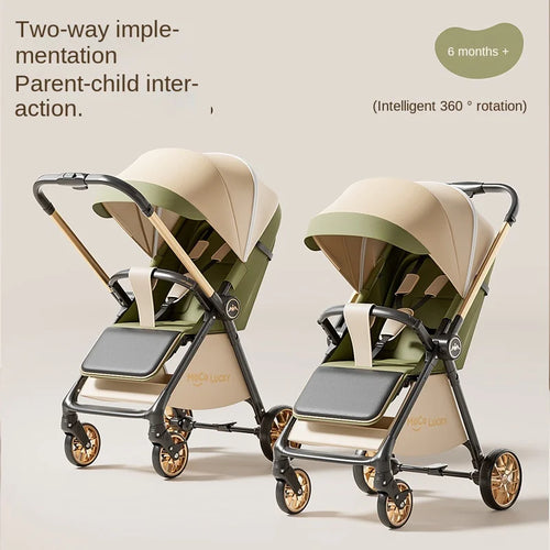 2026 New Stroller with Baby Basket High Landscape Two-way Push Travel Stroller can sit and lie down Four-wheels Baby Buggy
