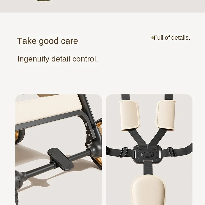 2026 New Stroller with Baby Basket High Landscape Two-way Push Travel Stroller can sit and lie down Four-wheels Baby Buggy