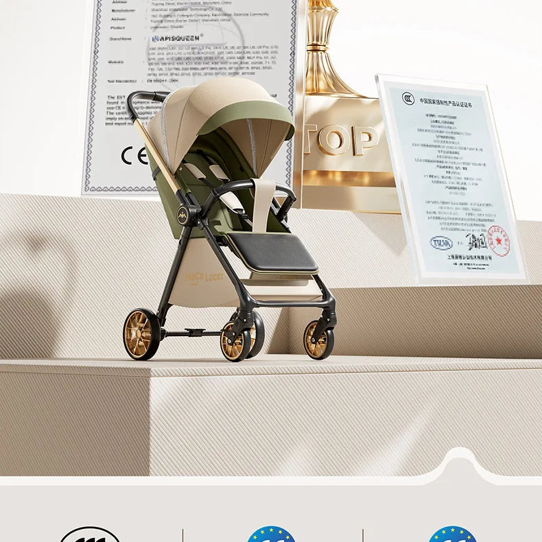 2026 New Stroller with Baby Basket High Landscape Two-way Push Travel Stroller can sit and lie down Four-wheels Baby Buggy