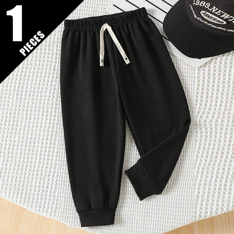 3/1 Piece Set Of Autumn Children's Casual Sports Classic Color Guard Pants For Boys And Girls All Season Versatile Harun Pants