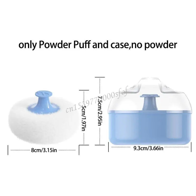 Infant Body Powder Puff Baby Body Cosmetic Powder Puff Large Powder Puff and Empty Container Case for Kid Toddler J60B