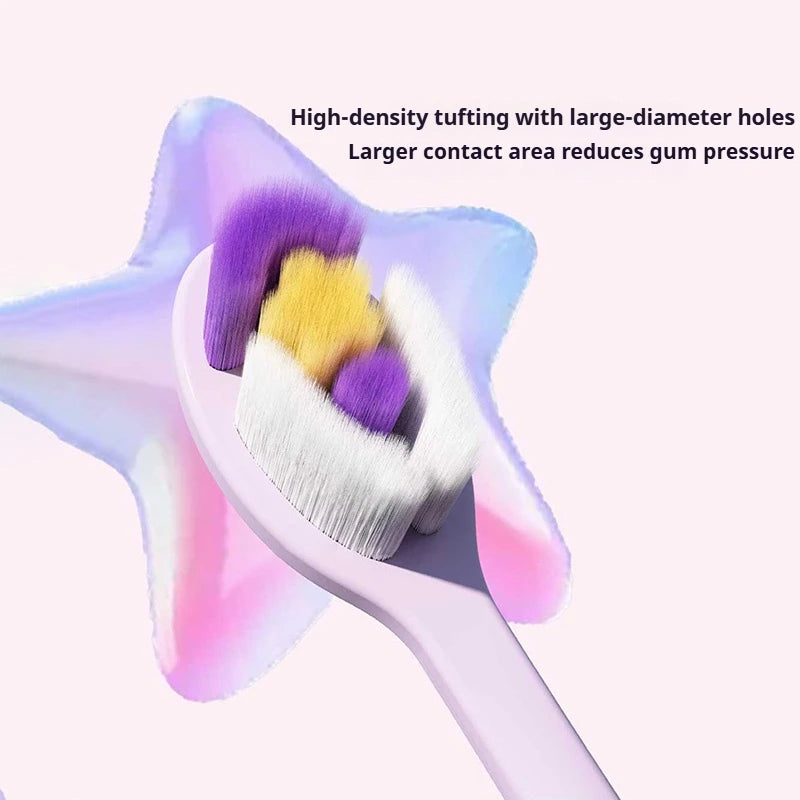 Ultra-fine Soft Toothbrush Unique Bristle Shape Design Deep Cleaning Portable Travel Adults and Kids Oral Care Toothbrush