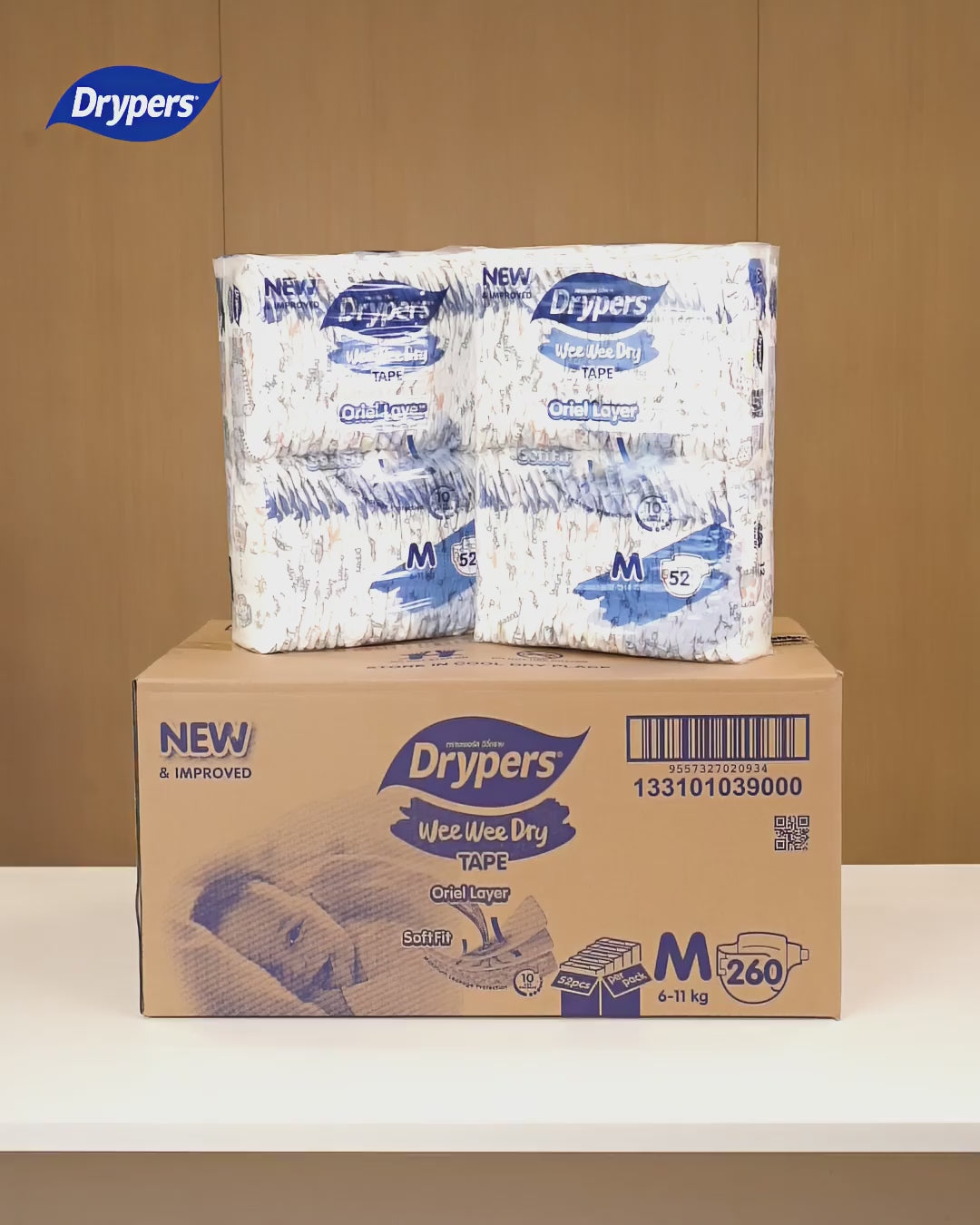 Drypers Baby Diapers (Wee Wee Dry) - TAPE